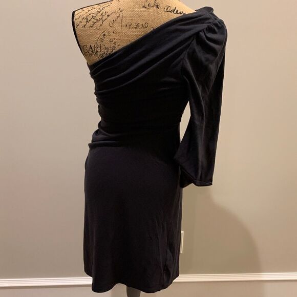 BCBG MaxAzria black dress one shoulder sz sm - Picture 6 of 6